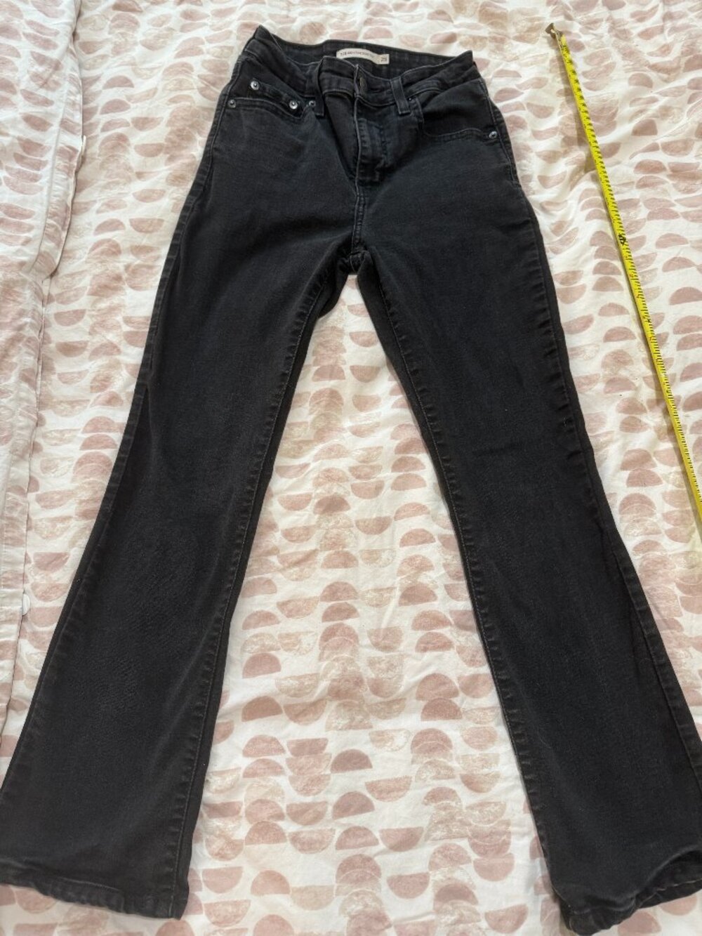 Levis high rise bootcut black stretch denim